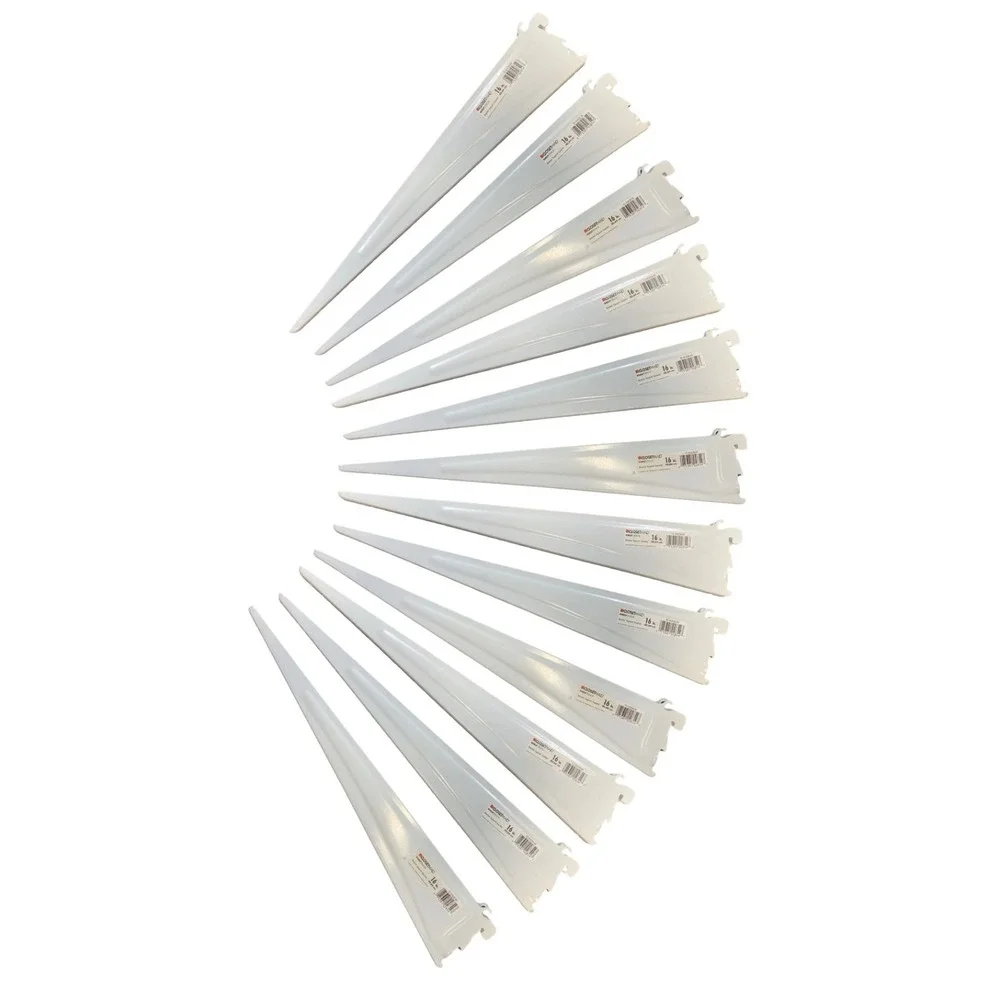 Closetmaid 285400‎ 16-In. White Shelf Track Bracket Lot of 12